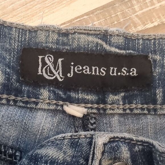 I&M Jeans Women's Size 9 Cotton Stretch Denim Faded Straight‎ Leg - Picture 3 of 12